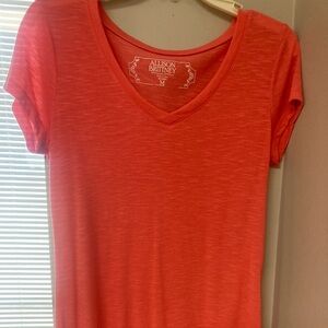 Allison Brittany Coral Textured T-shirt